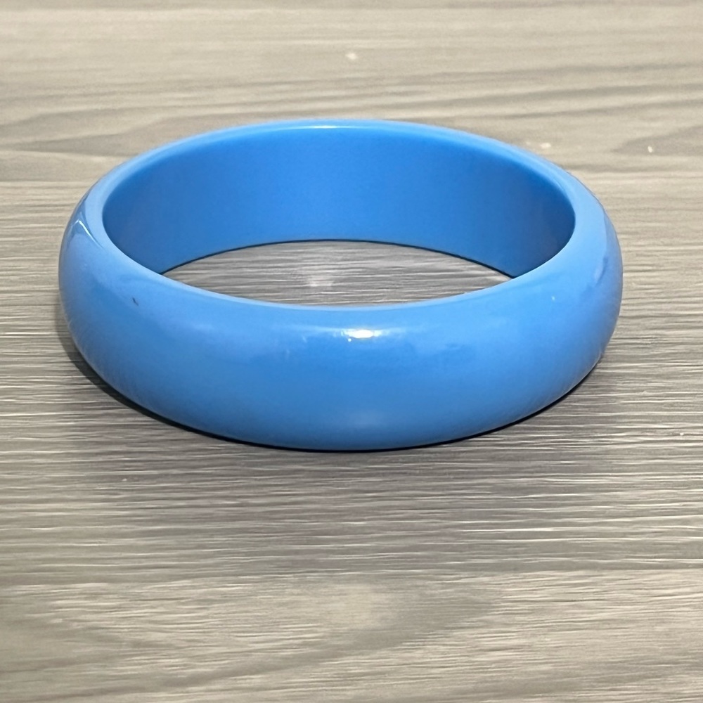 Vintage Plastic Bangle Bracelet, Baby Blue
